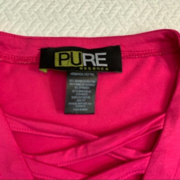 Pure Essence💜Fuchsia Tunic Criss-Cross Neckline size XS - Picture 8 of 9